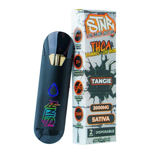 STNR ~ THCA - Tangie (Sativa) 2 gram Live Resin & THC Diamonds Disposable Vape