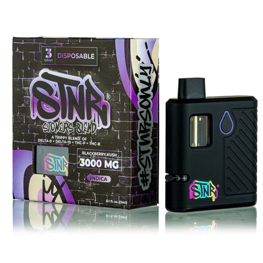 STNR ~ Stoners Blend -Blackberry Kush (Indica)  D8 + D10 + THC-P + THC-JD Disposable Vape